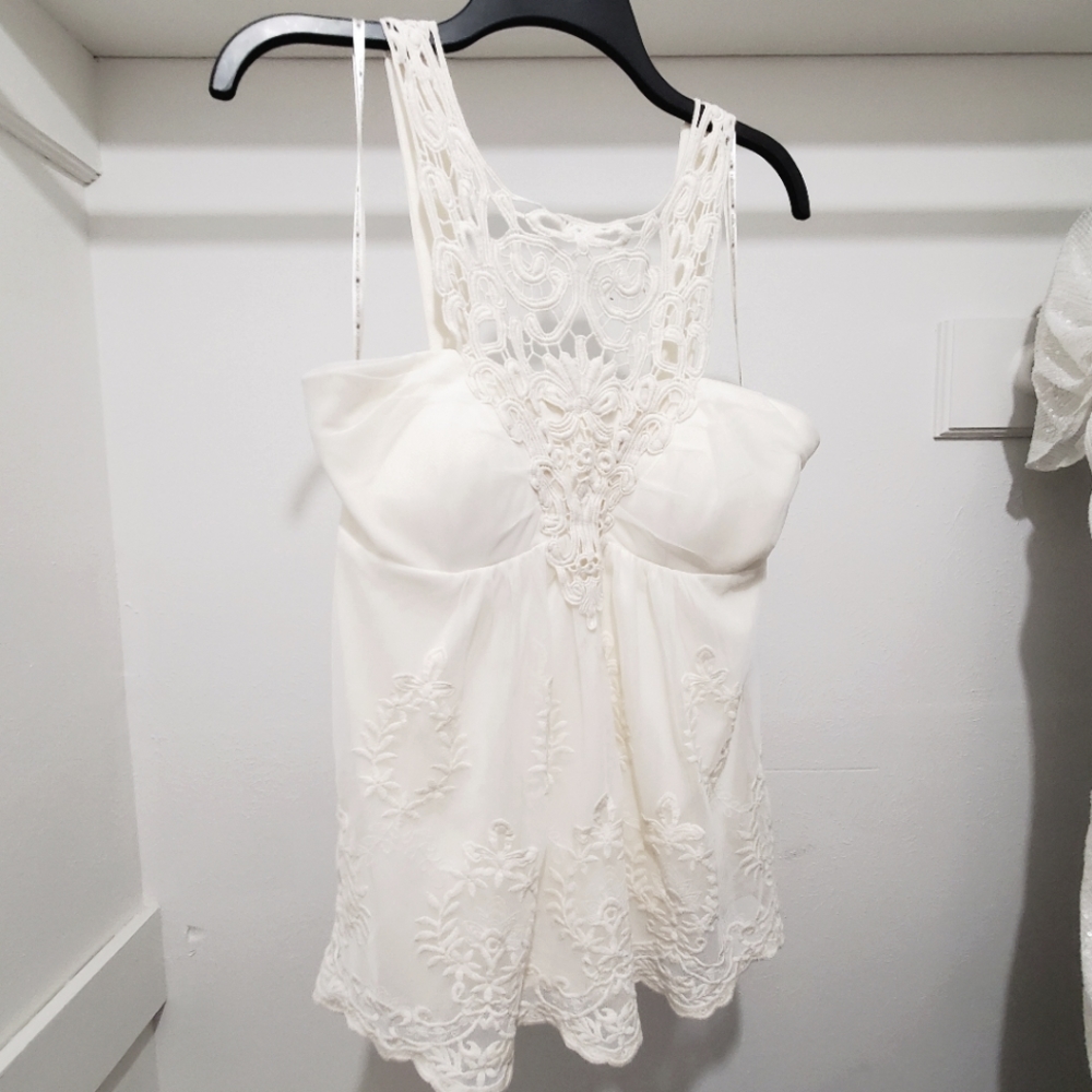 babydoll high-neck tank top